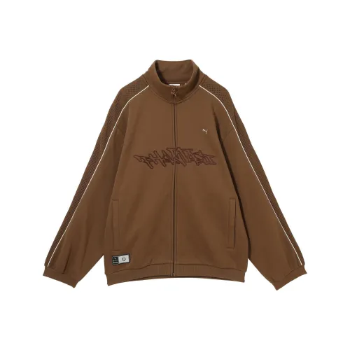 PUMA x PHANTACI T7Knit Куртки и Пальто Унисекс Кофейный