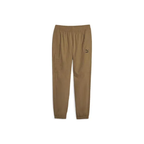 PUMA Classics Utility Брюки карго Ткани вязаные Вязаные Тренировочные брюки Мужской Кофе