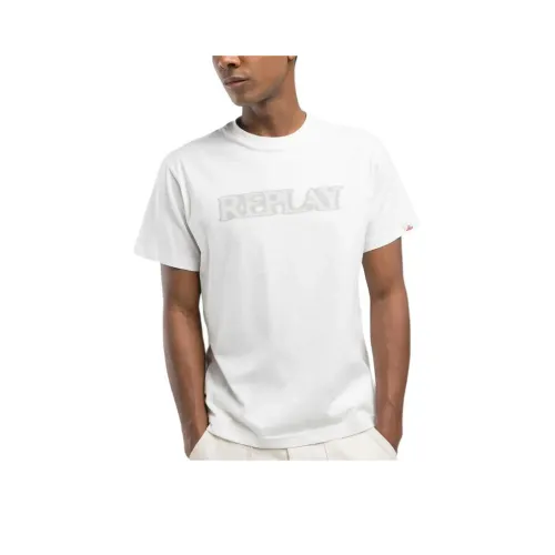 REPLAY Белая Мужская T-Рубашка