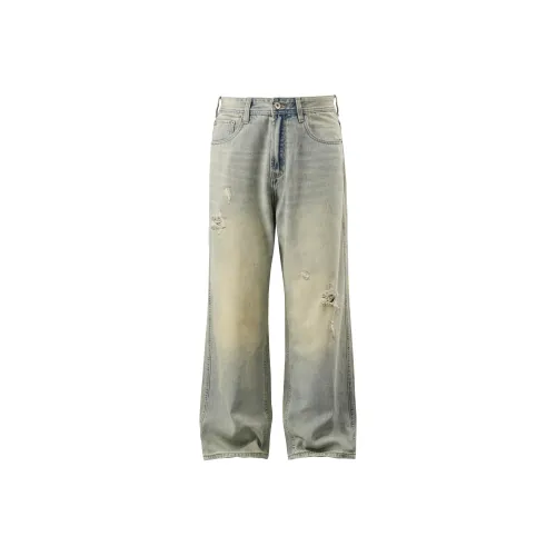 GTRG Желтый Грязь Мужские Джинсы