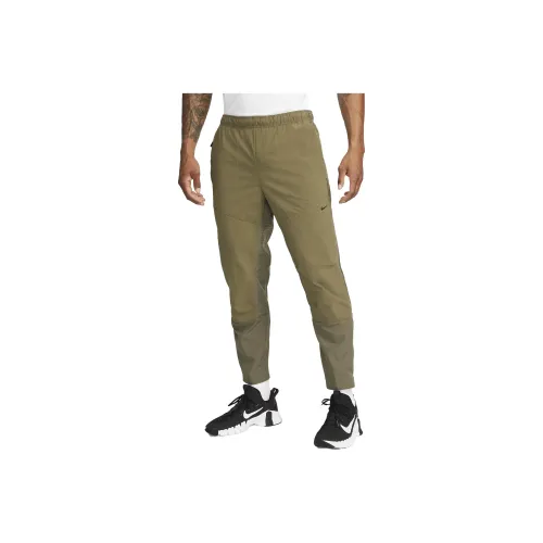 Nike Olive Men's Knitted Training Pants Nike Оливковые мужские вязаные тренировочные штаны