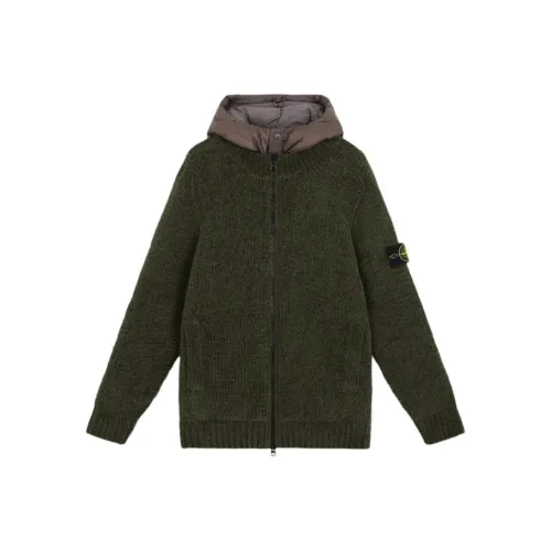 STONE ISLAND Пуховик Мужской Мускус Зеленый
