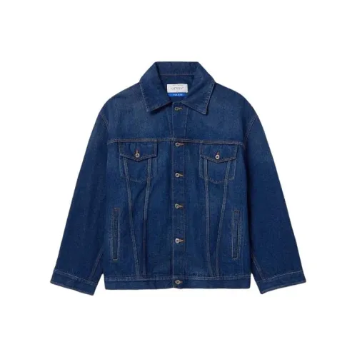 Off Белый Куртки и Пальто Стандартный Мужской Синий