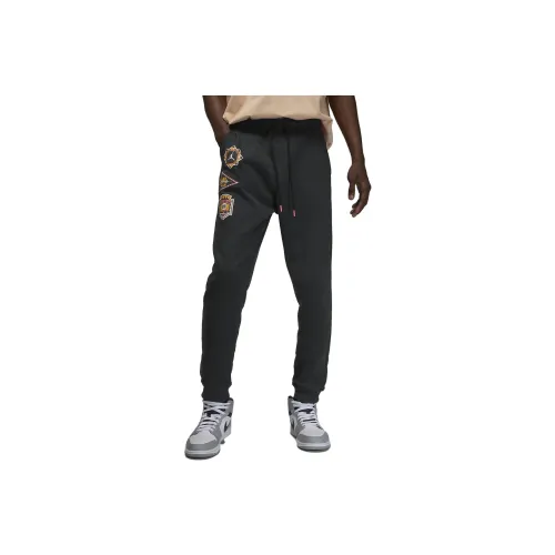 Джордан Вязаные Тренировочные Штаны Мужские Черные