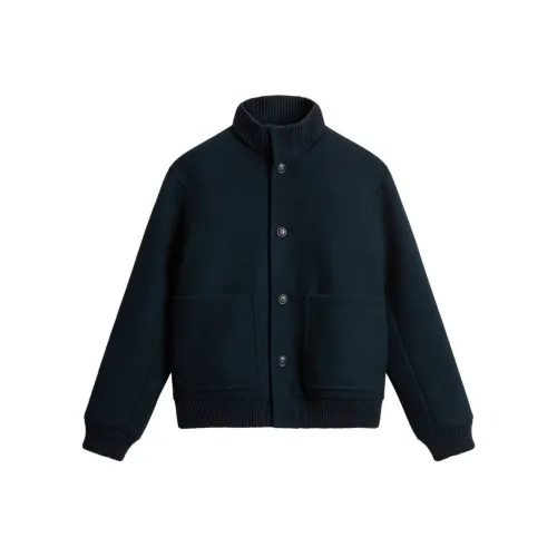WOOLRICH SS24 Куртки и Пальто Мужской Морской Синий