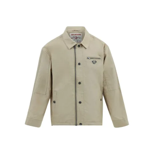 TRUE RELIGION SS24 Куртки Пальто Мужской Абрикос