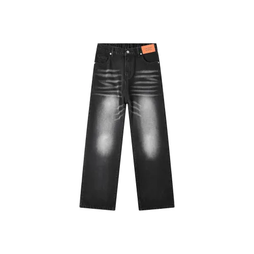 GEOFFREY B. SMALL Джинсы Унисекс Выстиранный Черный