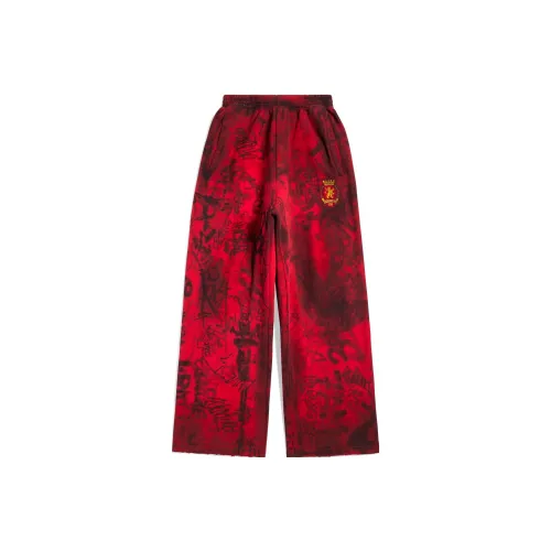 Balenciaga Вязаные Спортивные Штаны Мужские Красные