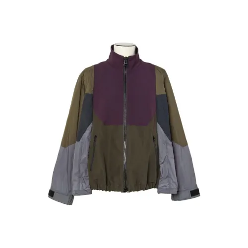 Sacai совместный бренд SS25 Фиолетовый/Хаки Мужские Куртки