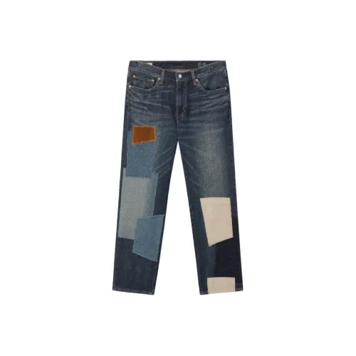 Levis Выстиранные синие мужские джинсы