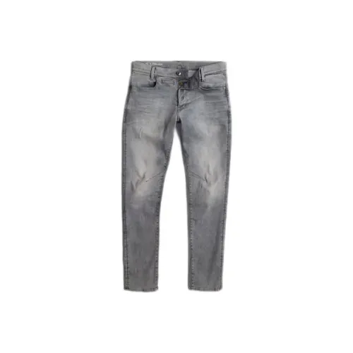 STAR RAW Джинсы Мужские Серый Белый