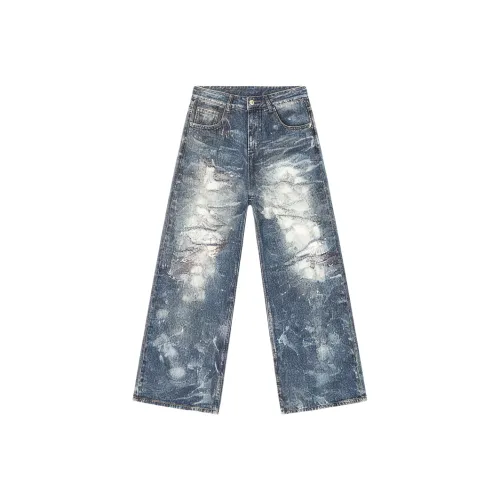 AYEA Океанский синий Унисекс Джинсы