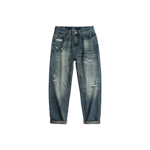 JEEP Винтажные синие джинсы унисекс