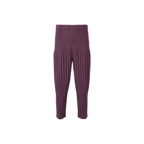 Homme Plissé Issey Miyake Вязаные Тренировочные Брюки Мужские Mulberry Фиолетовые