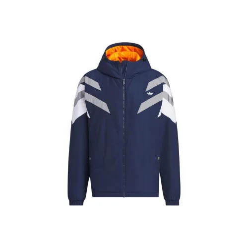 Adidas Originals Vintage Пуховик Мужской Темный Индиго Белый