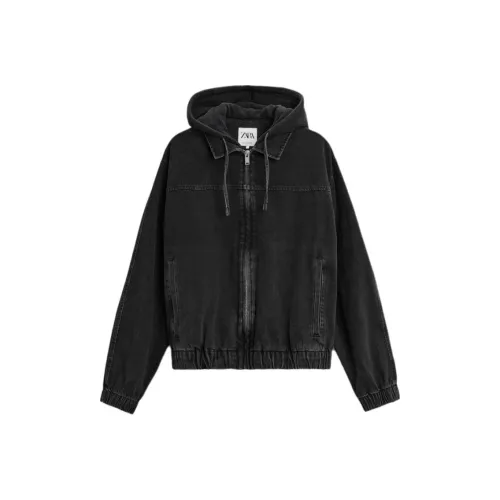 ZARA Мужские черные куртки