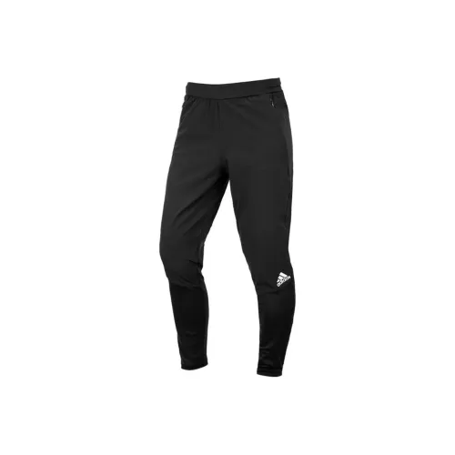 Adidas Черные Мужские Вязаные Тренировочные Штаны