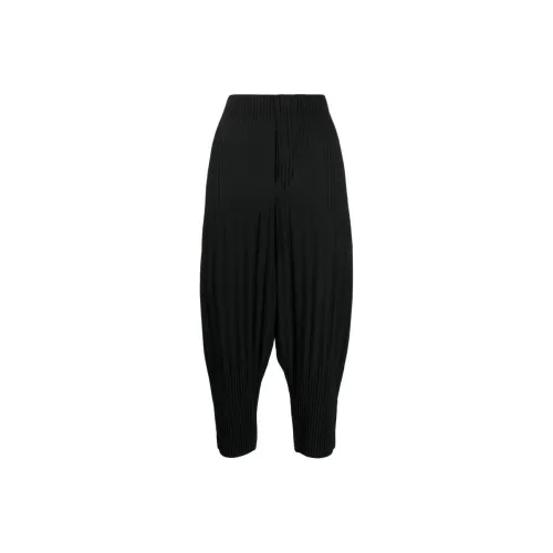 Homme Plissé Issey Miyake Черные Мужские Повседневные Штаны