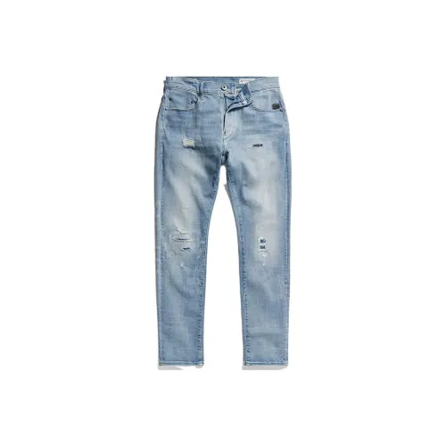 Джинсы STAR RAW Выцветшие Серый Синий Мужские