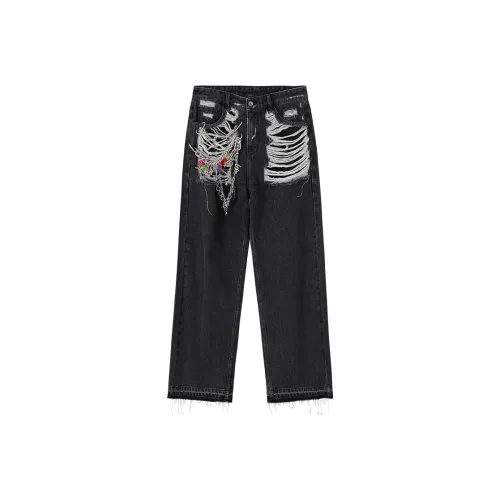 CONP Угольно-серый Унисекс Джинсы