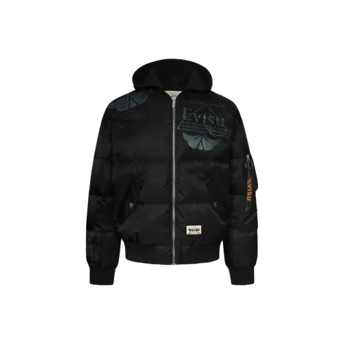 EVISU Черный Мужской Пуховик