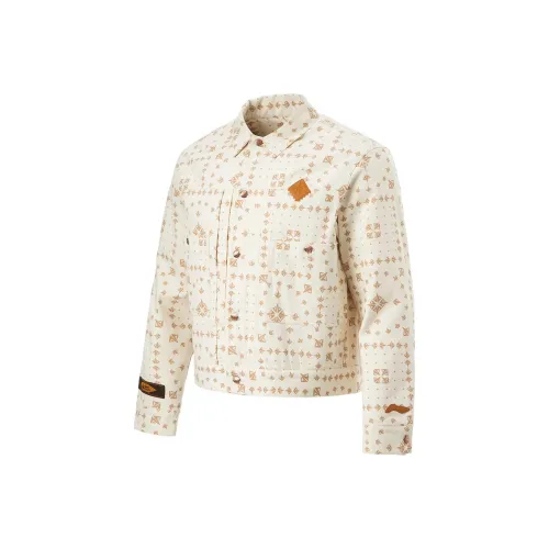 LINING Basketball Collection Куртки и Пальто Мужской Rock Белый Серый С принтом