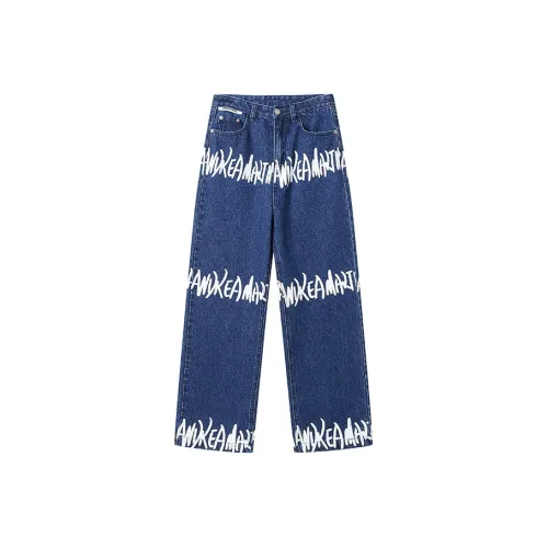 ANDREA MARTIN Синие Унисекс Джинсы