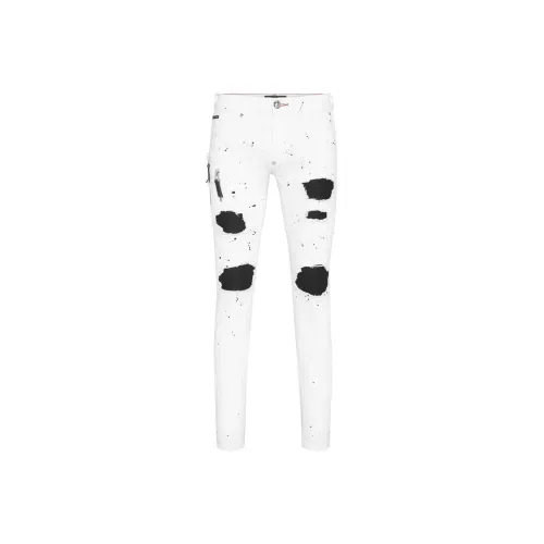 PHILIPP PLEIN Белый Мужской Джинсы