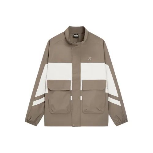 XTEP Тренчкот Мужской Гроза Серый Яркий Луна Белый