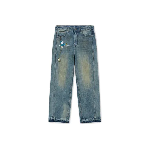 Безшовный крой x LANJINGLING LIANMINGKUAN Джинсы Унисекс