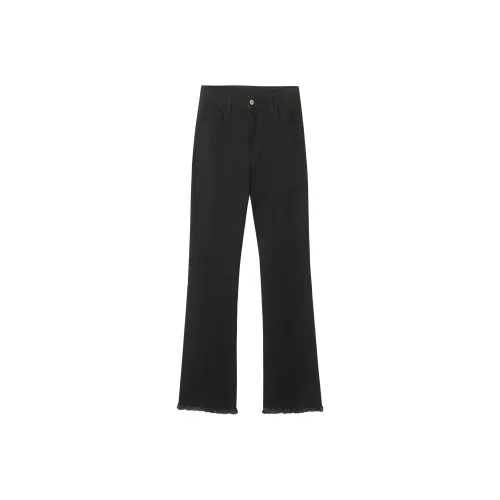 ZIXUN Черные Унисекс Джинсы