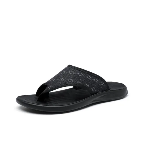 Tonlion Шов Slip-Resistant Шлепанцы Мужские Черные