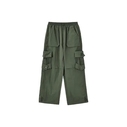 KORAKUBLUE Карго-брюки Унисекс Оливково-зеленый