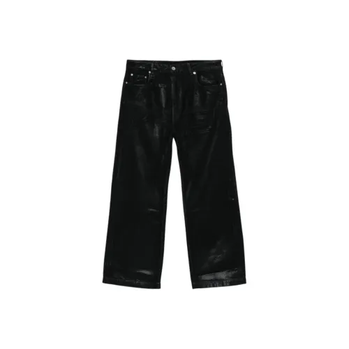 Rick Owens DRKSHDW SS25 DRKSHDW Geth Джинсы Унисекс Черный