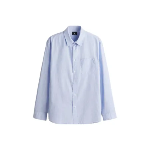 H&M Светло-синие Мужские Рубашки