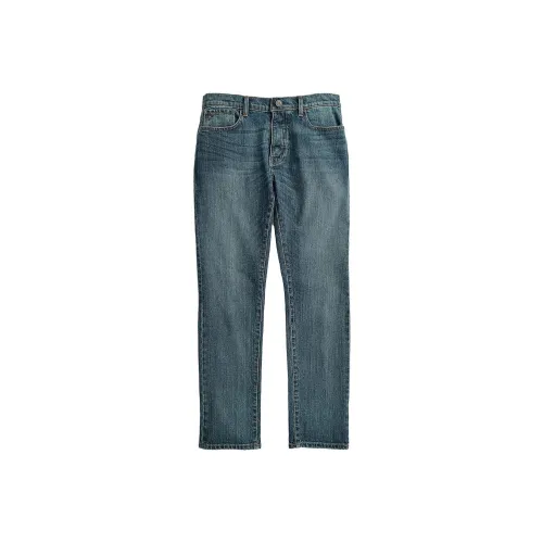 Tommy Hilfiger Прямой крой Джинсовая одежда Средний отбеленный Джинсы Мужские Синие