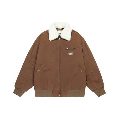 Guuka Хлопковый пуховик унисекс кофейного цвета