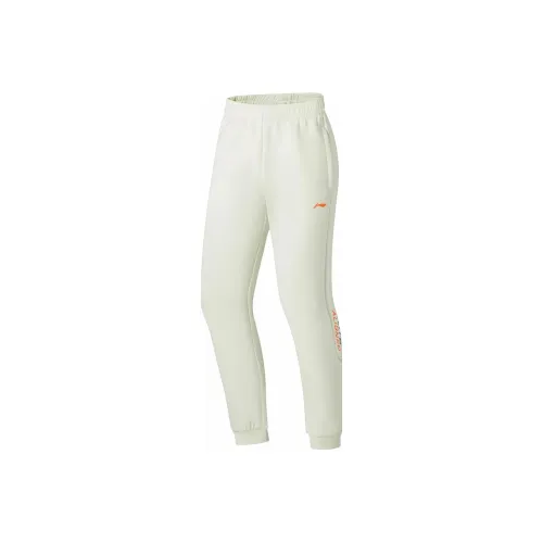 LINING Fitness Series Вязаные Спортивные Штаны Унисекс Кремово-Белый
