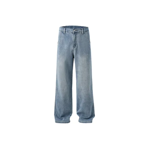 SANSHILIUJIE Джинсы Мужские Светло-Синие