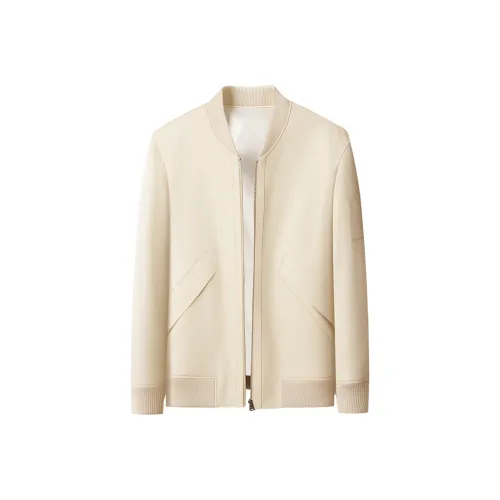 PIERRE CARDIN Кожа Куртка Мужская Белая