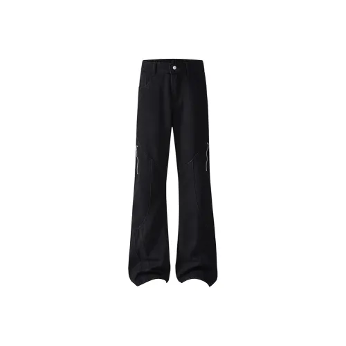 SONGS ALONG Черные Унисекс Джинсы