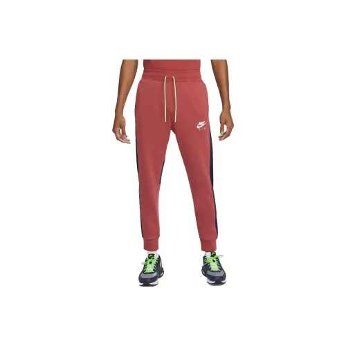 Найк Вязаные Тренировочные Штаны Мужские Кирпично-Красные