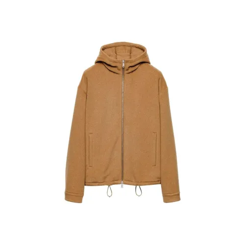 PRADA SS24 Куртки и Пальто Мужской Верблюжий Коричневый