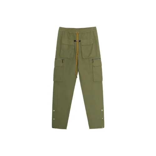 Ed Hardy SS22 Прямой крой Повседневные брюки Мужские Оливково-зеленый