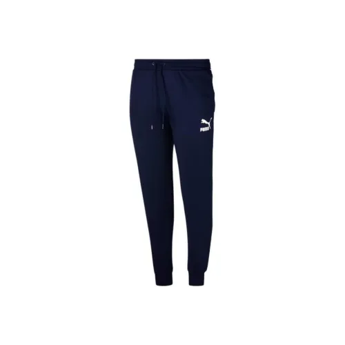 PUMA Blue Men's Knitted Training Pants PUMA Синий Мужские Вязаные Тренировочные Штаны