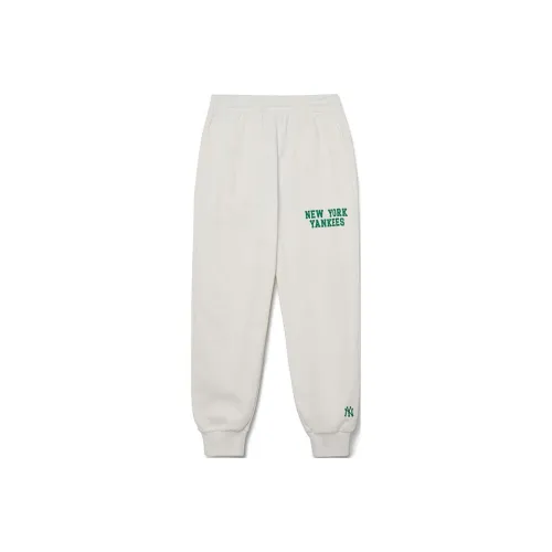 Mlb Base Logo Вязаные Тренировочные Штаны Унисекс Кремовый