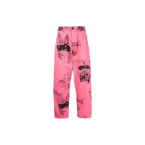 CDG Collaboration Розовые Мужские Повседневные Брюки