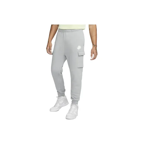 Nike Светло-серые мужские вязаные тренировочные штаны