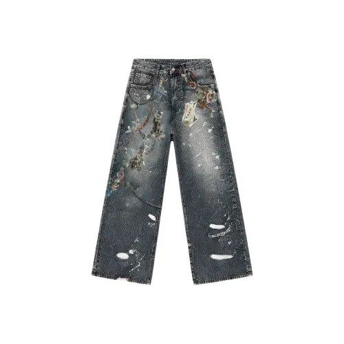 AYEA Темно-синие унисекс джинсы