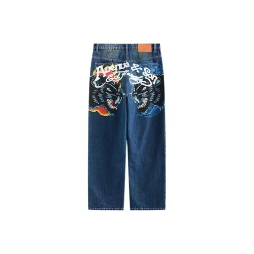 Ed Hardy Индиго Мужские Джинсы